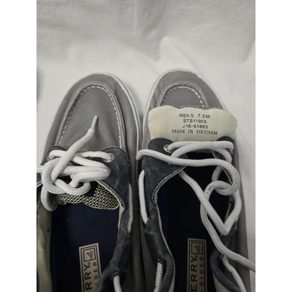 mens‎ sperry boat shoes size 7.5 Grey/Navy
